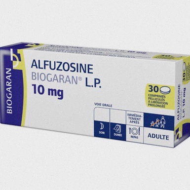Acheter Alfuzosin - Illustration du comprimé d'Alfuzosin et d'une boîte