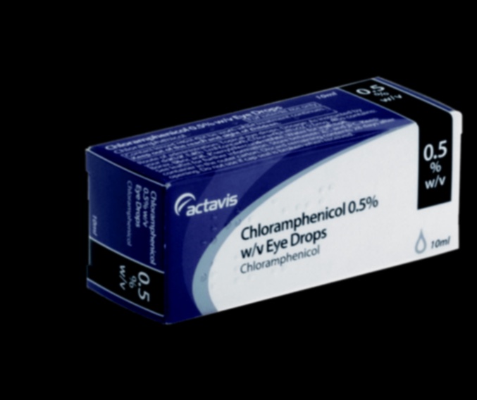 Acheter Chloramphenicol - Illustration d'une boîte de médicament et flacon