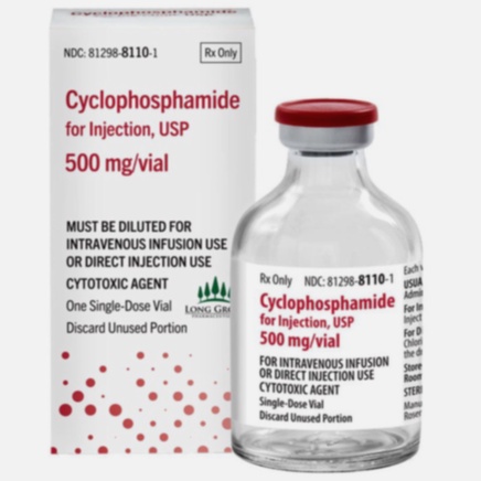 Achat Cyclophosphamide - illustration d'une gélule et d'un flacon