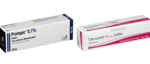 Commander le pimecrolimus - Illustration du tube de crème et d'une main appliquant la pommade