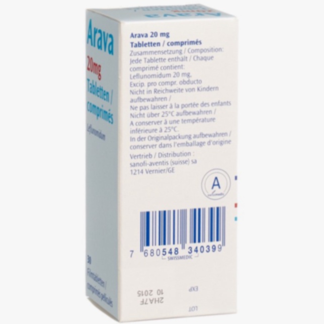 Acheter Arava sans ordonnance pas cher - illustration comprimés et caddie